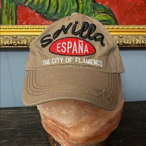 VTG Embroidered Sevilla España Tan Cap
